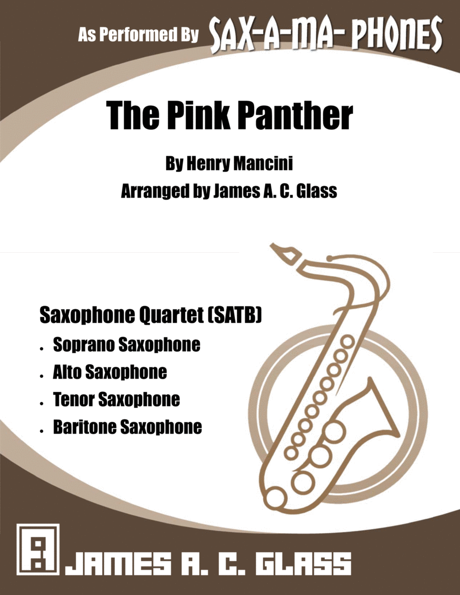 The Pink Panther Saxophone Quartet scores gallery preview page 1