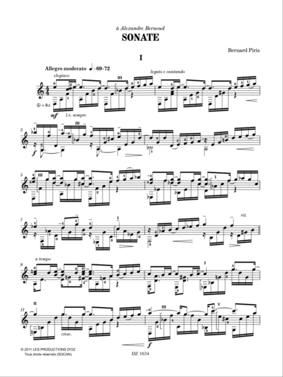 Sonate Classical Guitar scores gallery preview page 3