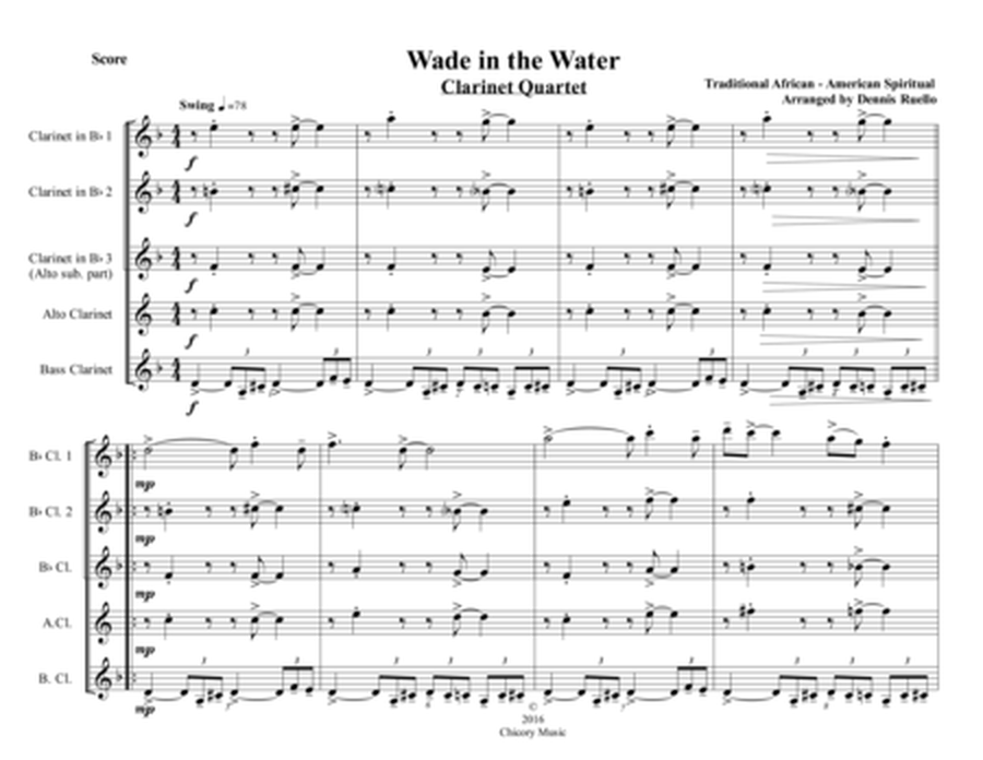 Wade in the Water - Clarinet Quartet (SSAB / SSSB) - Intermediate image number null