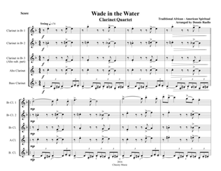 Wade in the Water - Clarinet Quartet (SSAB / SSSB) - Intermediate