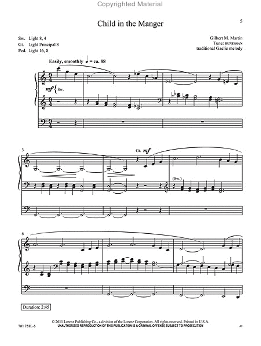 Child in the Manger Organ Solo scores gallery preview page 2