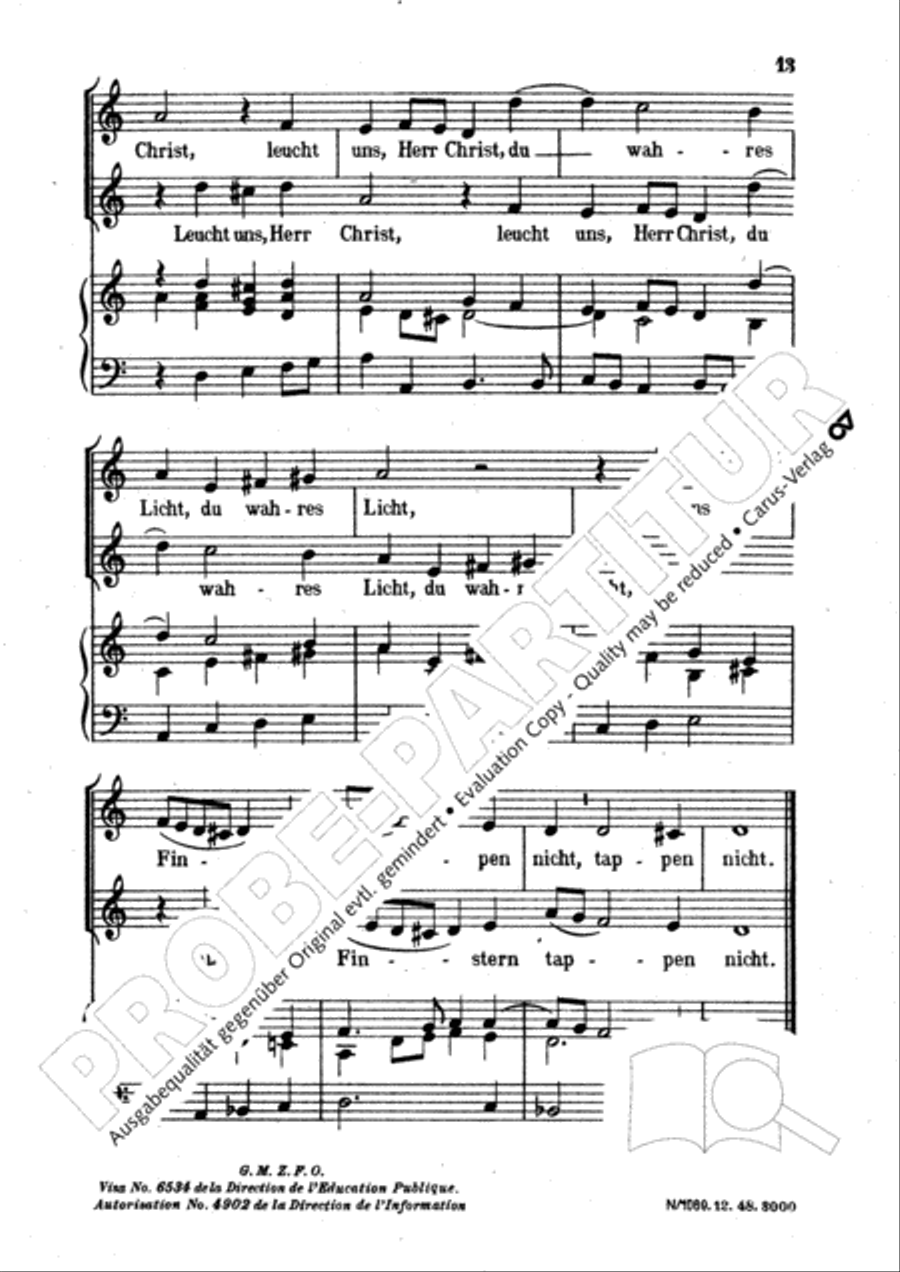 Stern: Der Choral im Kanon Choir scores gallery preview page 15