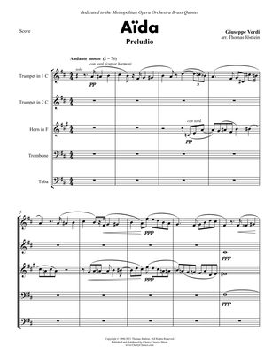 Aida - Prelude from the Opera for Brass Quintet