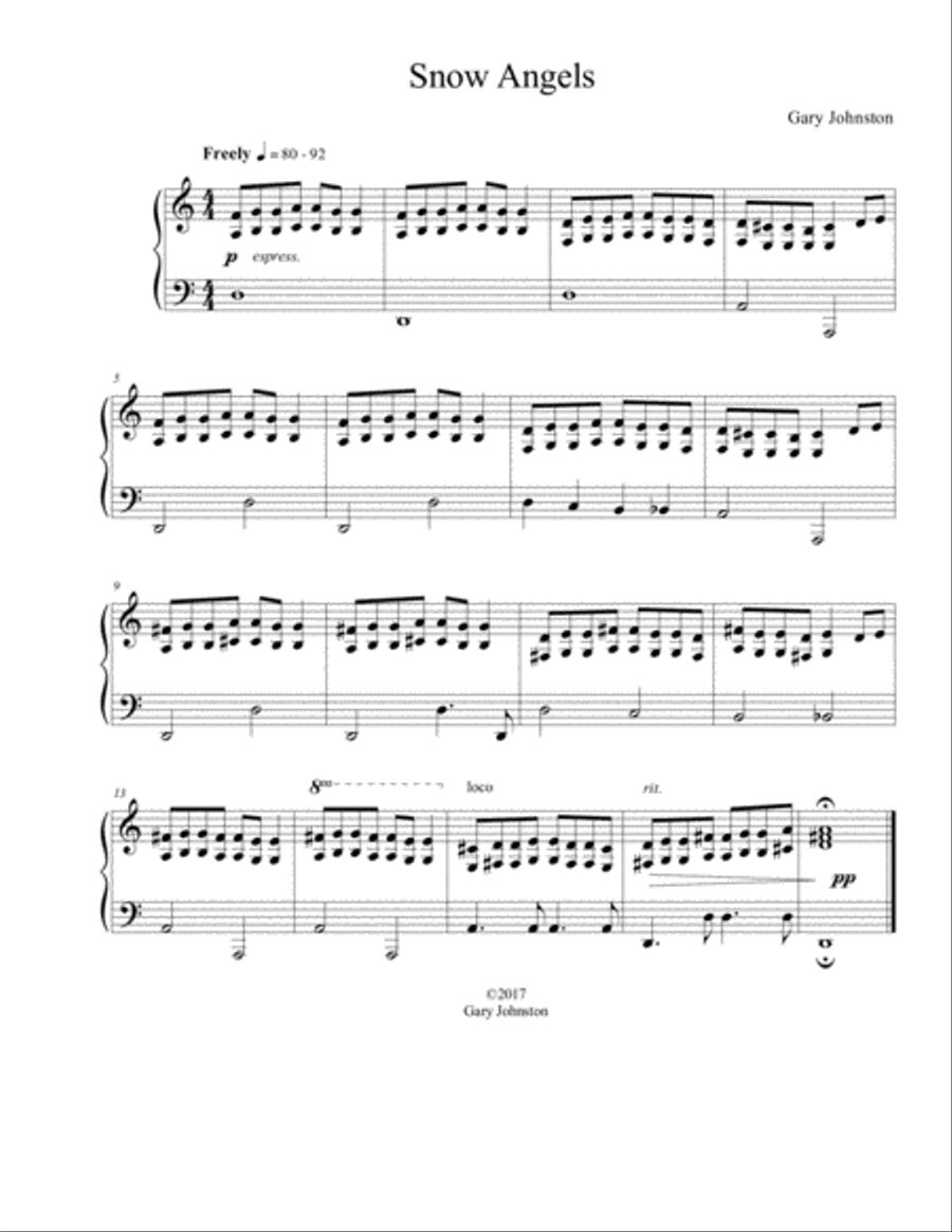 Snow Angels Snow Angels Piano Method scores gallery preview page 1