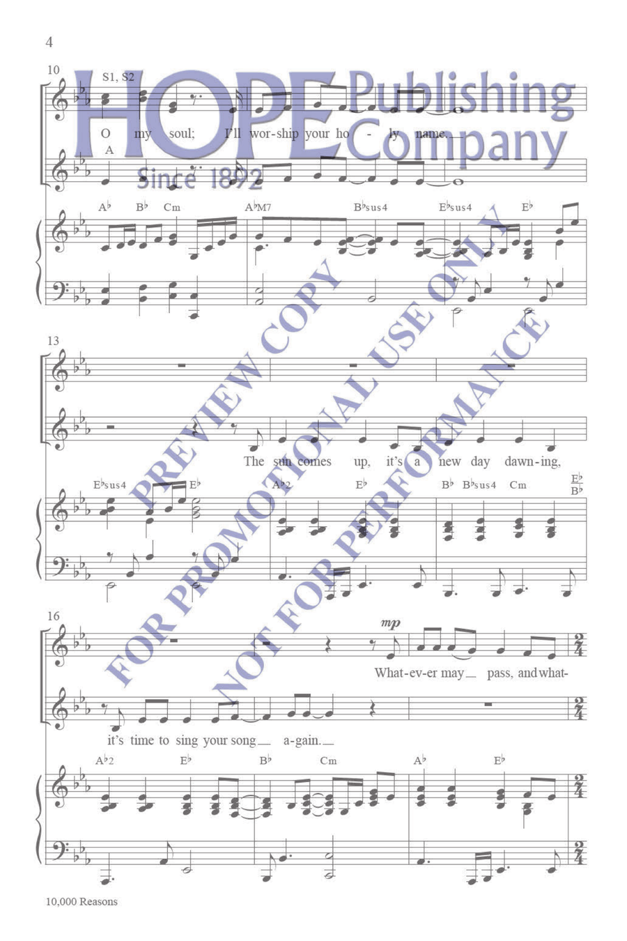 10,000 Reasons (Bless the Lord) SSA scores gallery preview page 5