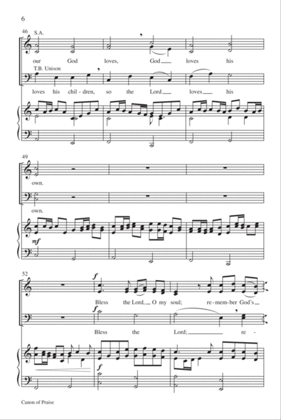 Canon of Praise 4-Part scores gallery preview page 7