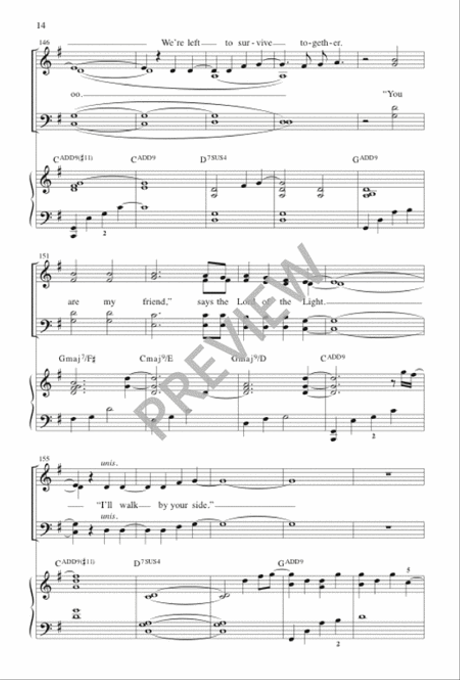 I'll Walk by Your Side I'll Walk by Your Side 4-Part scores gallery preview page 15