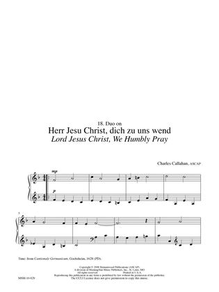 Book cover for Duo on Herr Jesu Christ, dich zu uns wend (Lord Jesus Christ, We Humbly Pray)