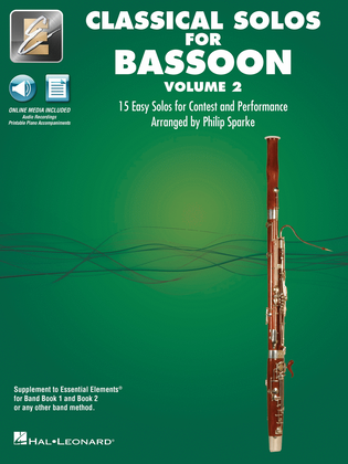 Book cover for Classical Solos for Bassoon – Volume 2