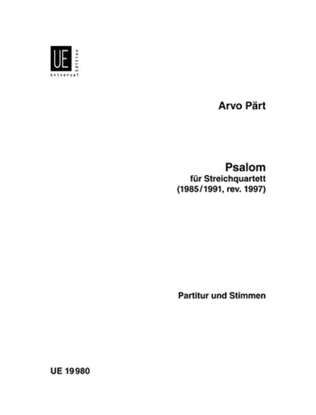 Psalom, String Quartet, Sc/Pts