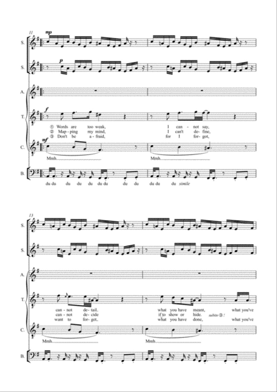 Come what may Choir scores gallery preview page 3