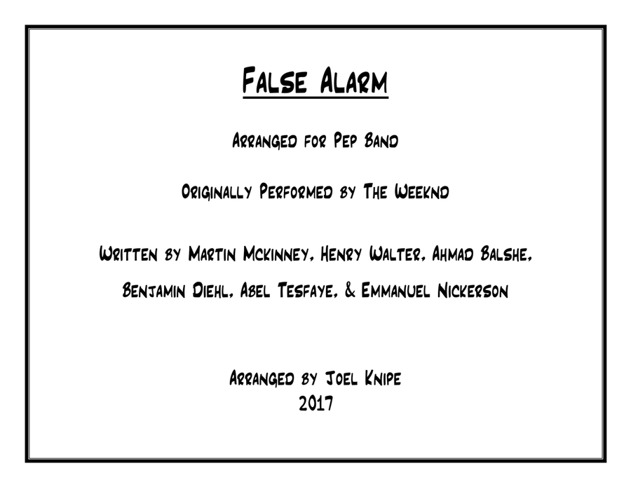 False Alarm Marching Band scores gallery preview page 1