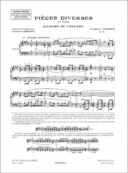 Pièces Diverses Op.46, 19, 45, 12 - 2eme volume