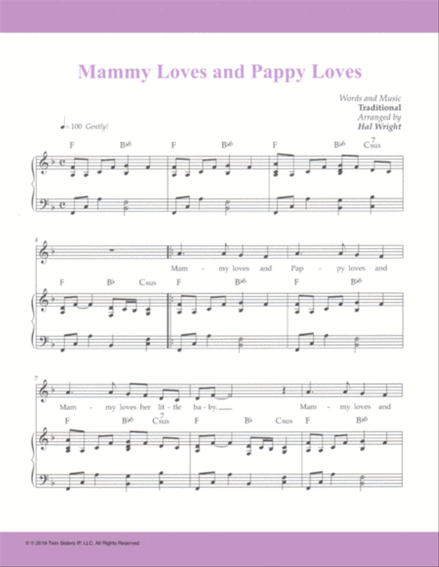 Mammy Loves and Pappy Loves Voice scores gallery preview page 1
