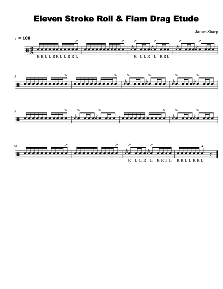 Eleven Stroke Roll & Flam Drag Etude image number null