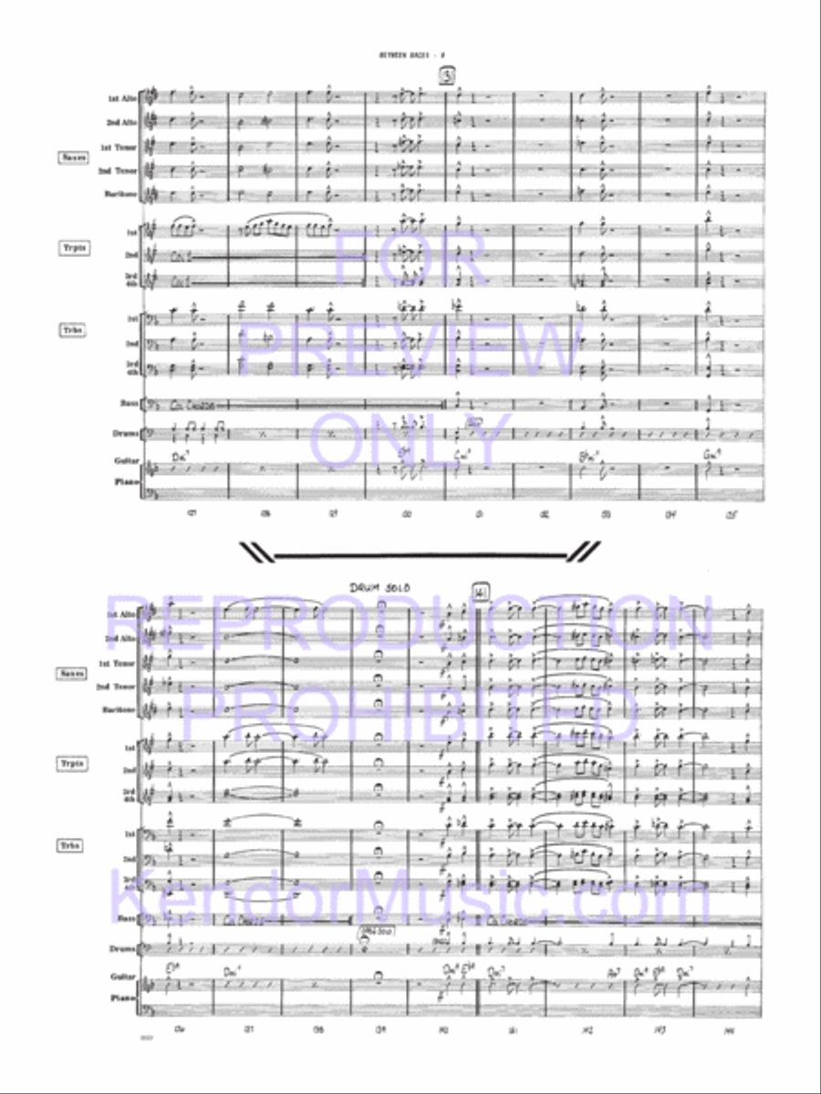 Between Races Jazz Ensemble scores gallery preview page 9