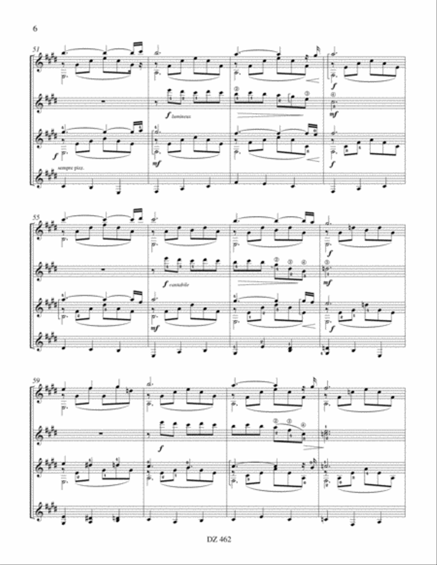 Hommage à Stanley Myers, opus 187a Guitar Ensemble scores gallery preview page 6