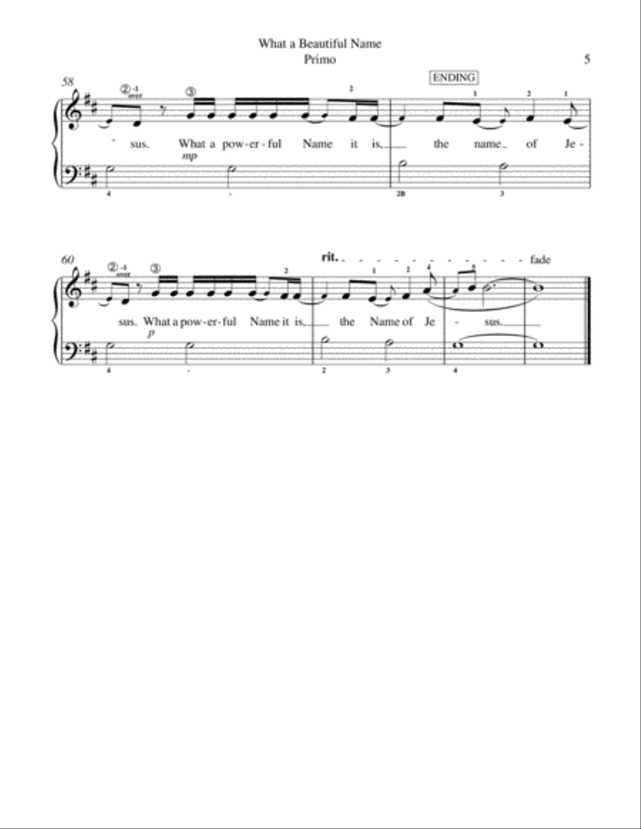 What A Beautiful Name Voice scores gallery preview page 6