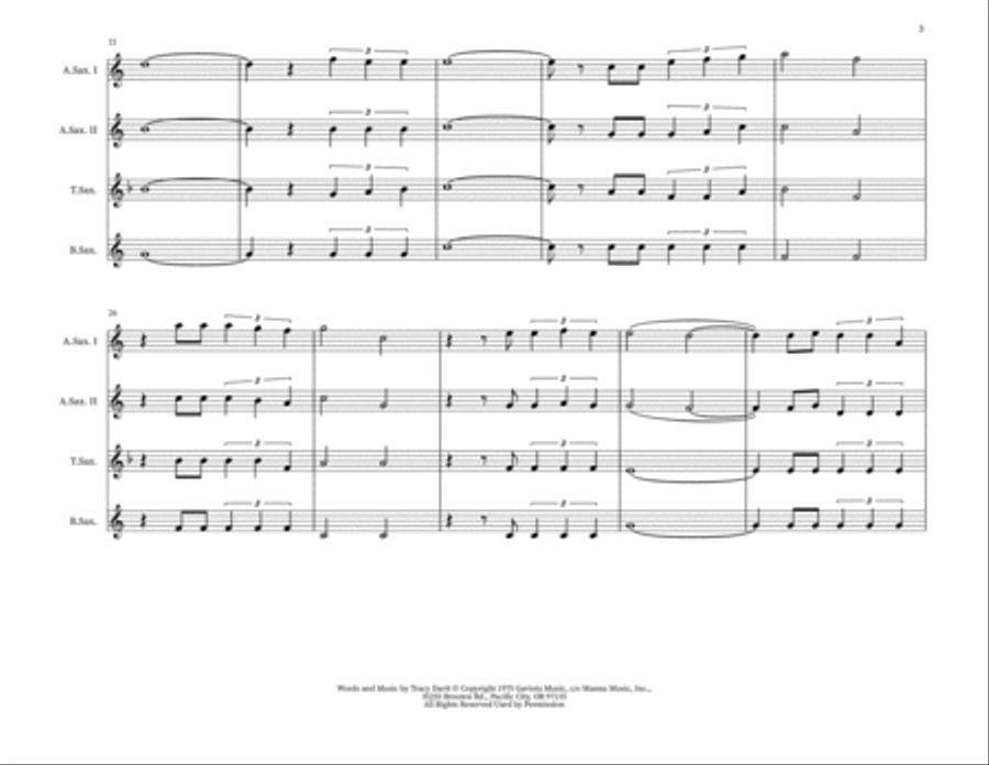 God On The Mountain God On The Mountain Tenor Saxophone scores gallery preview page 3