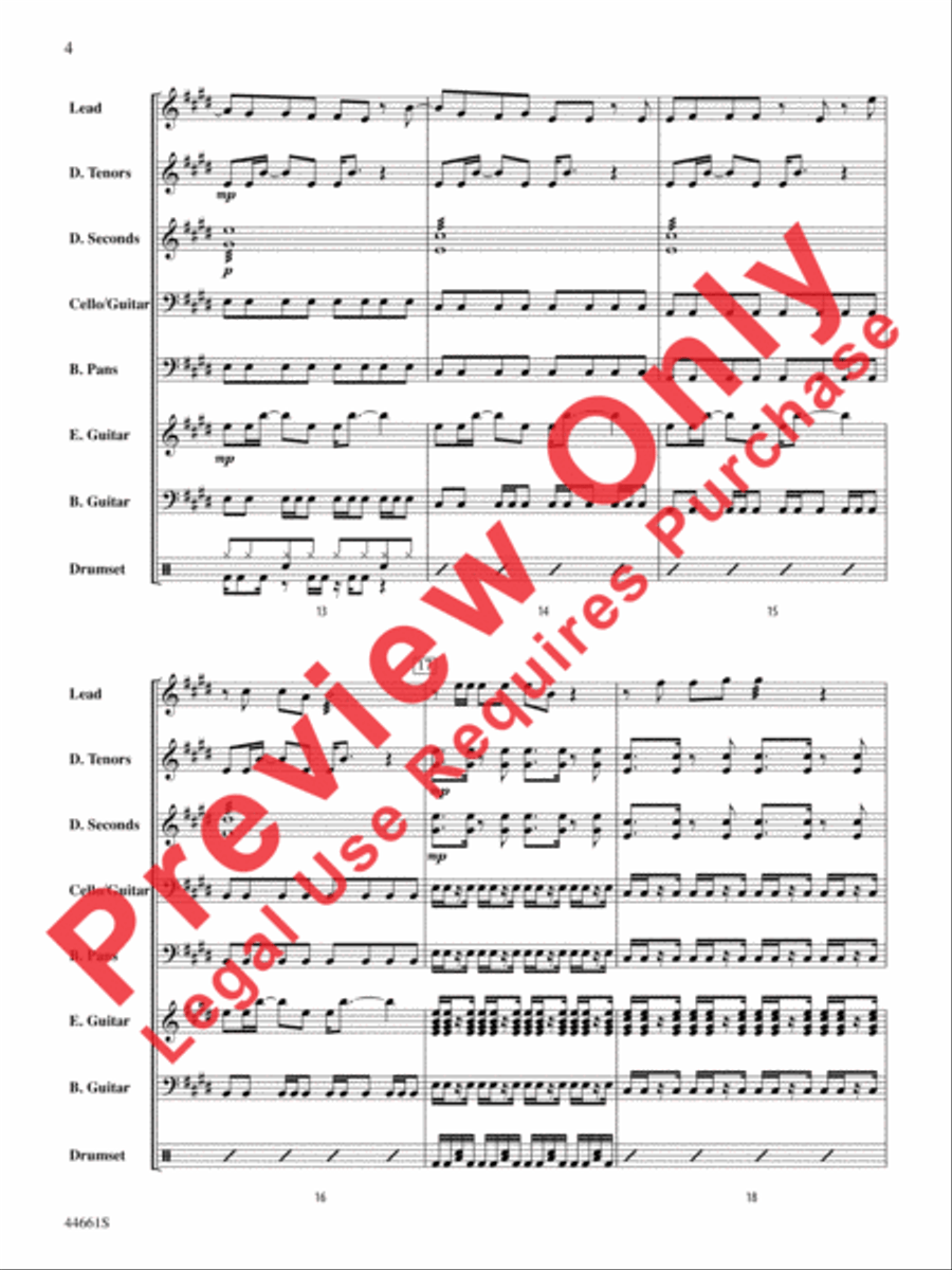 Nothing's Gonna Stop Us Now Steel Drum Band scores gallery preview page 5