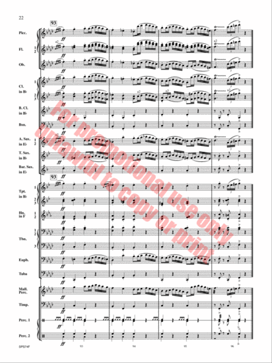 Courage of the Cossacks Concert Band scores gallery preview page 23