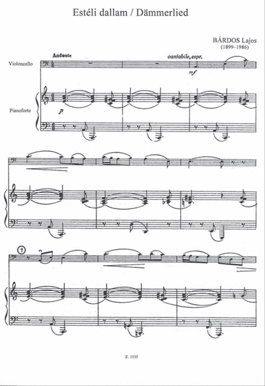 Estéli dallam - Fönt a hegytet'n Piano Accompaniment scores gallery preview page 2
