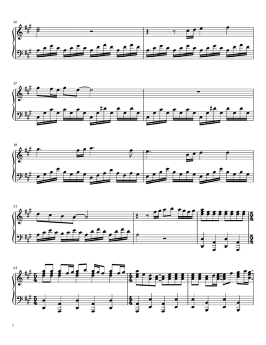 Chiquitita Piano Solo scores gallery preview page 2