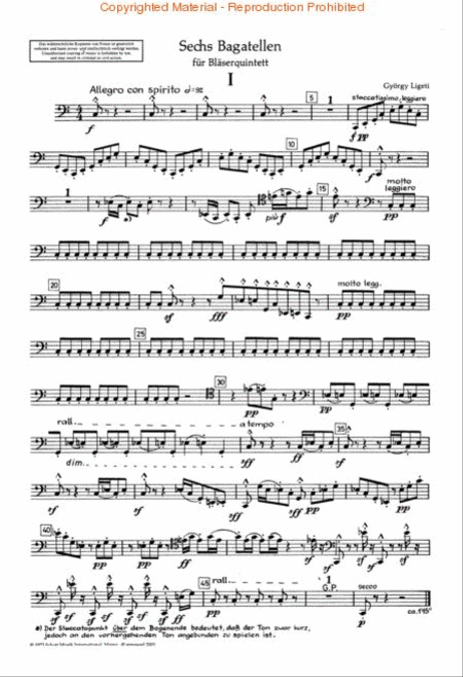 6 Bagatelles Woodwind Quintet scores gallery preview page 4
