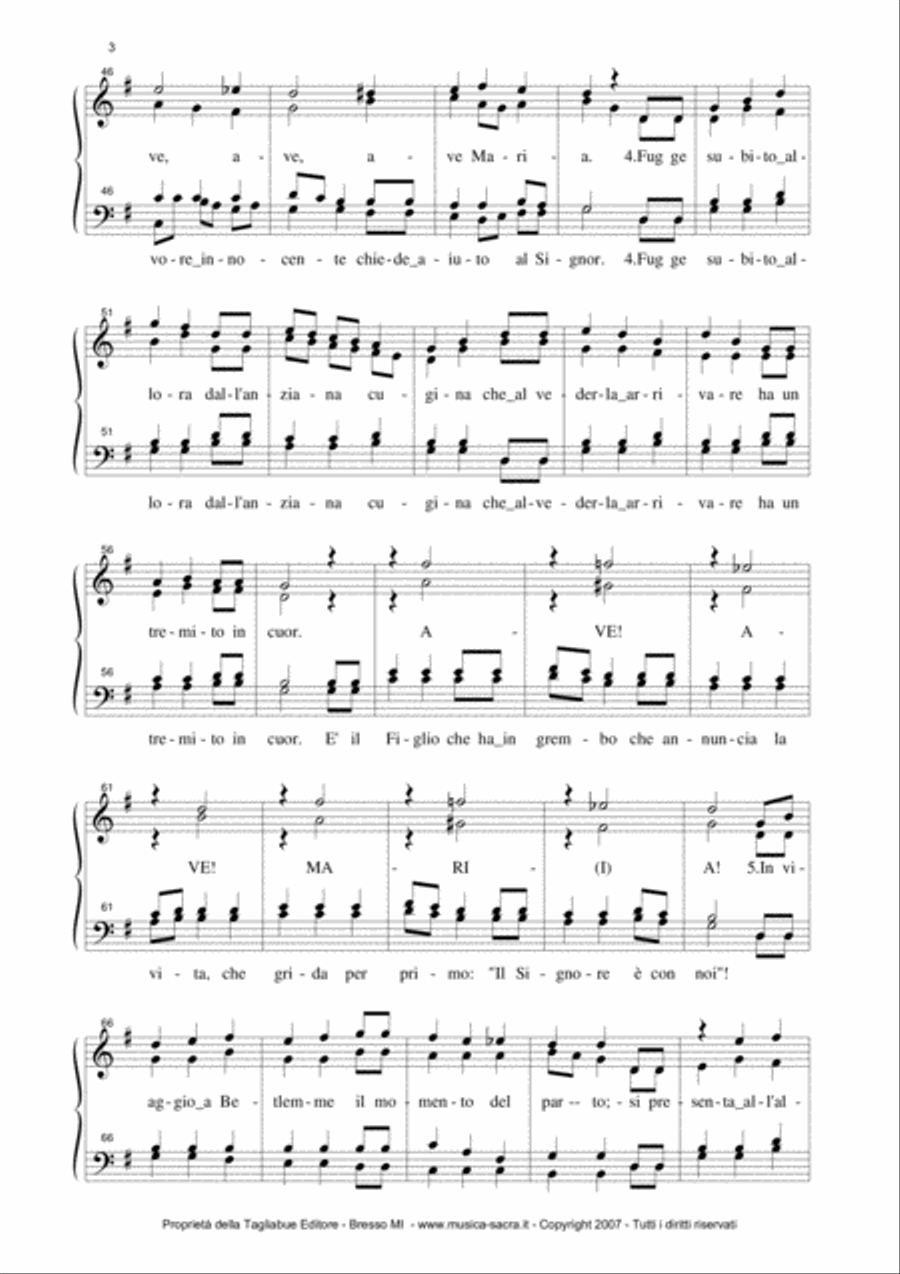 LA STORIA DI MARIA - Tagliabue - Cantico di Natale - For SATB Choir 4-Part scores gallery preview page 3