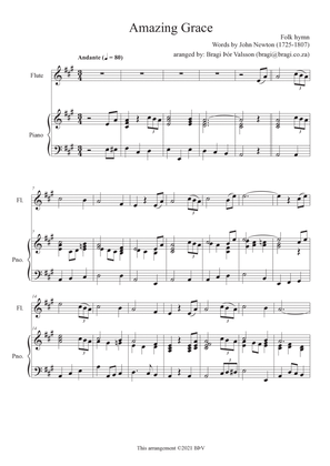 Amazing Grace - Flute with piano accompaniment