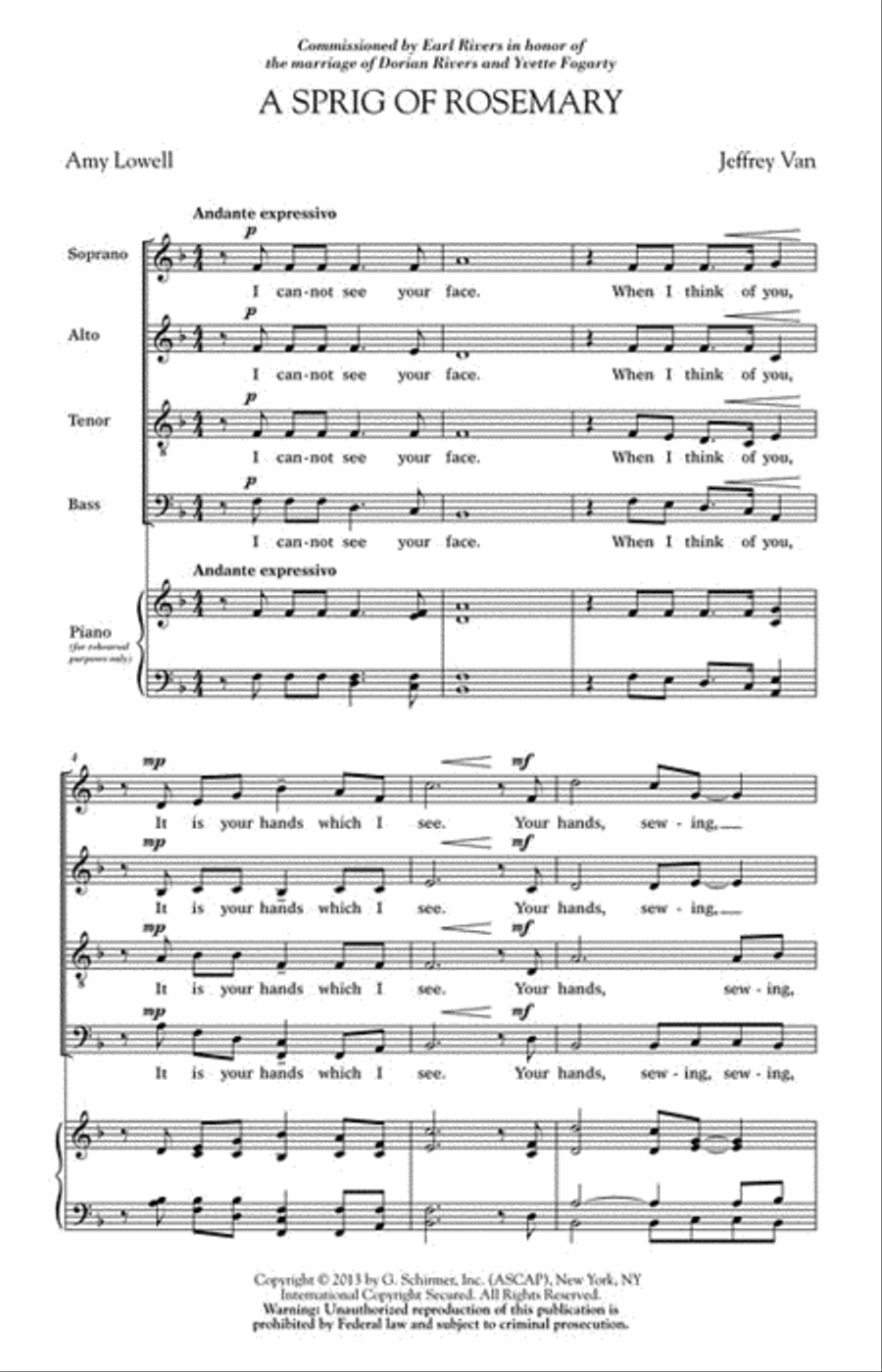 A Sprig Of Rosemary A Sprig Of Rosemary 4-Part scores gallery preview page 2