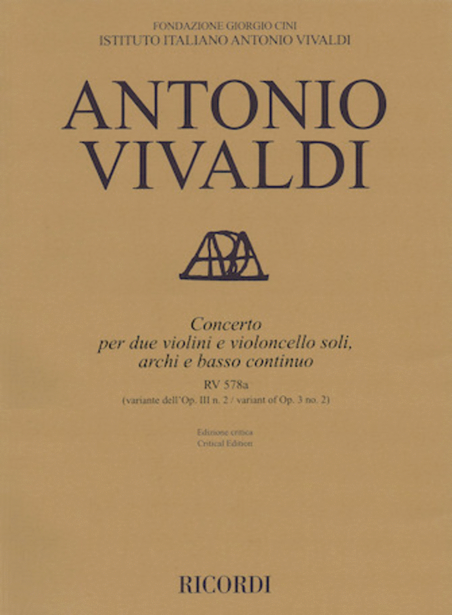 Concerto G Minor, RV 578a, Op. 3, No. 2 String Orchestra scores gallery preview page 1