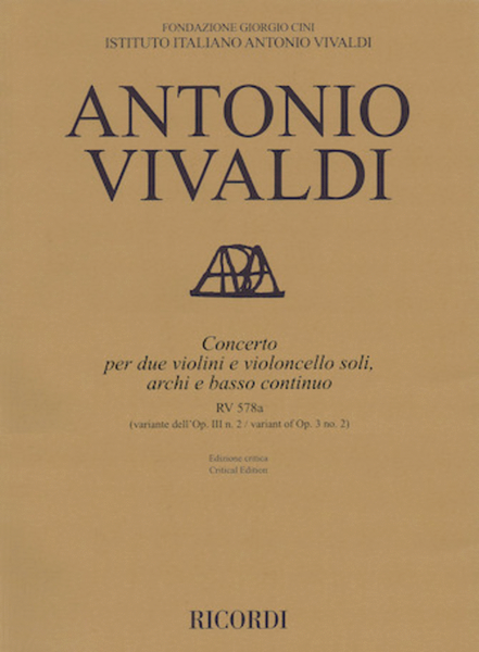 Concerto G Minor, RV 578a, Op. 3, No. 2