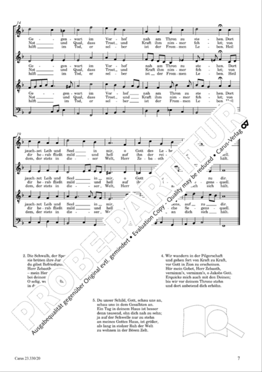 Sechs Chorsatze ohne Opuszahl Score scores gallery preview page 8