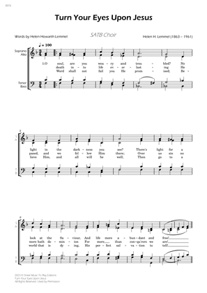 Book cover for Turn Your Eyes Upon Jesus - SATB Choir