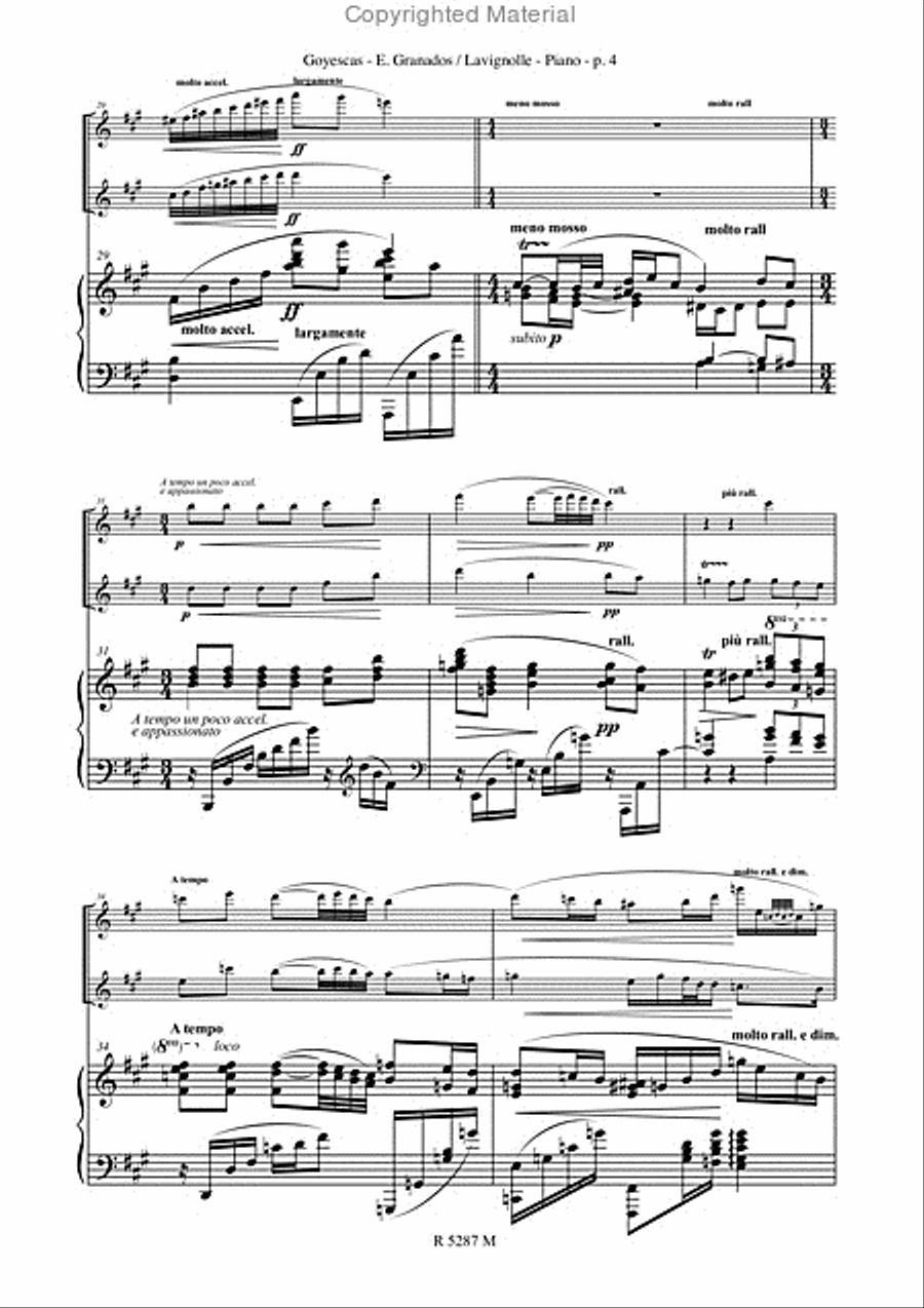 Goyescas IV Flute scores gallery preview page 5