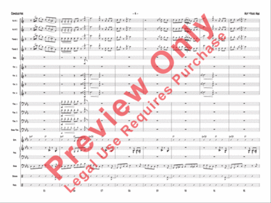 Act Your Age Jazz Ensemble scores gallery preview page 7