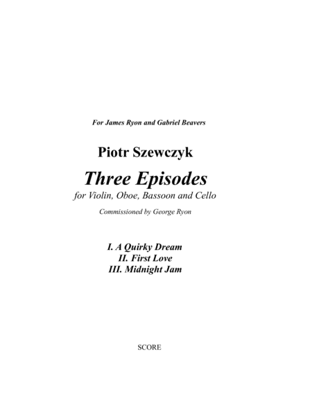 Three Episodes for Violin, Oboe, Bassoon and Cello