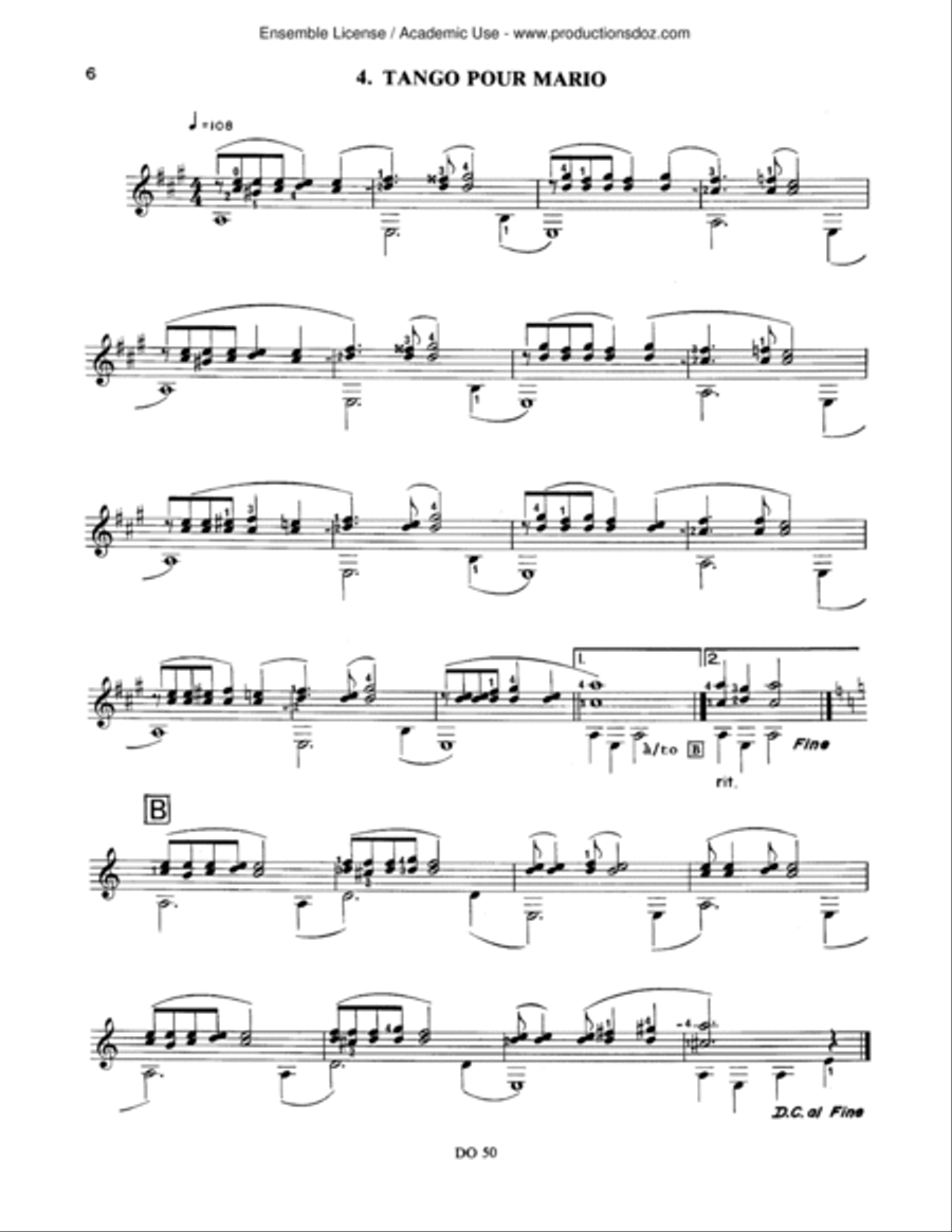 Divertissements, Vol. 1 Classical Guitar scores gallery preview page 6