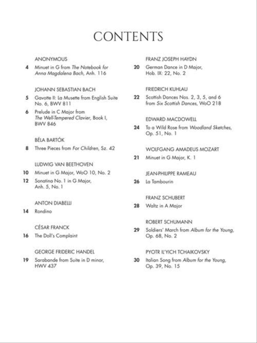 Classical Piano Masters - Early Intermediate Level Piano Solo scores gallery preview page 3