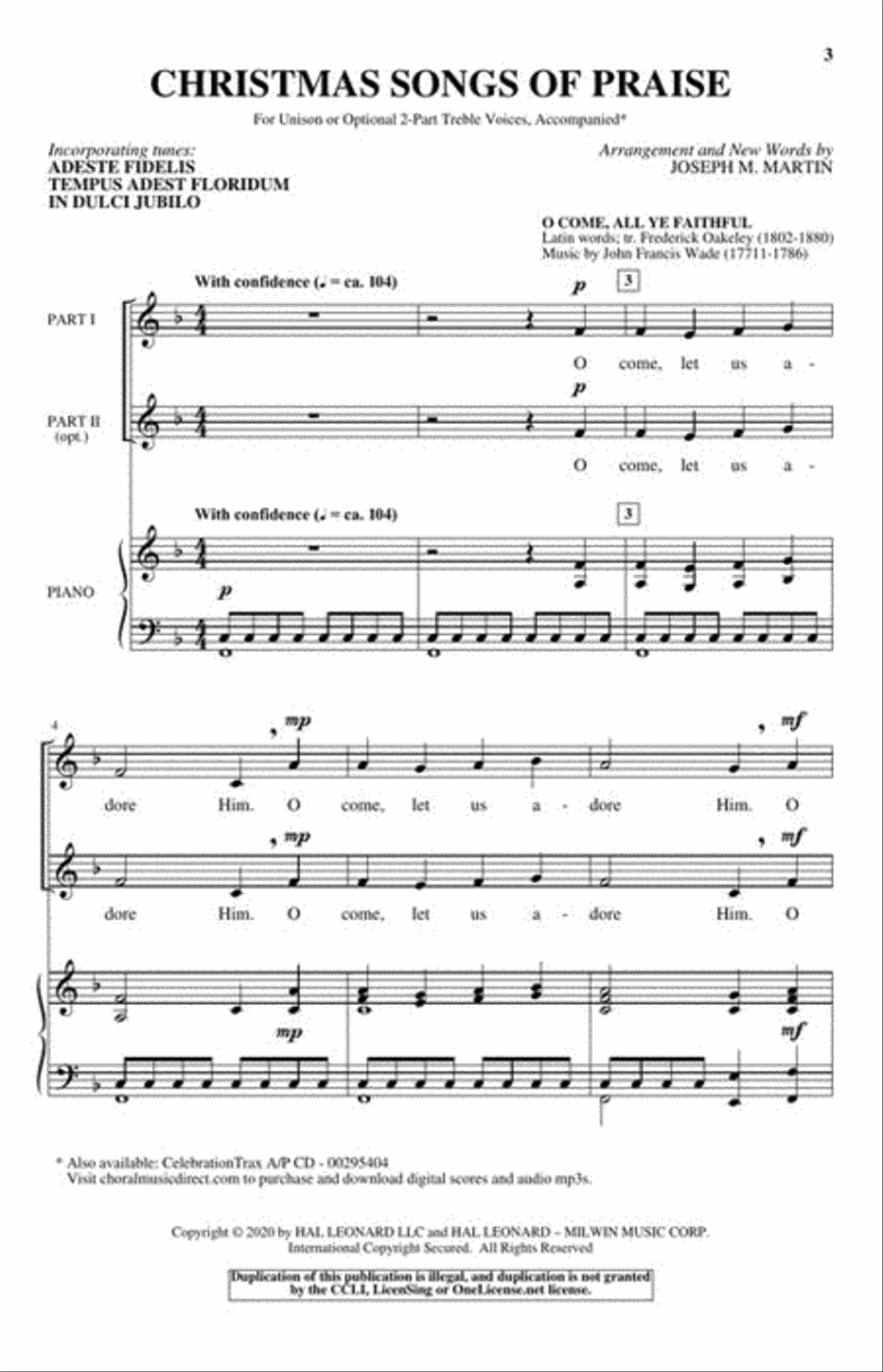 Christmas sales choir songs