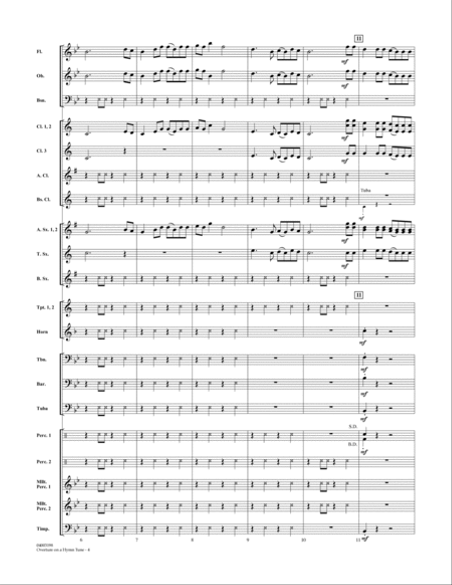 Overture on a Hymn Tune - Full Score Concert Band scores gallery preview page 4