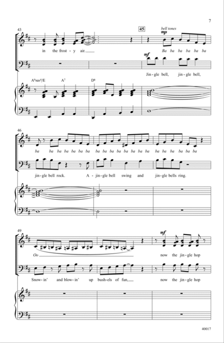 Jingle Bell Rock 4-Part scores gallery preview page 7