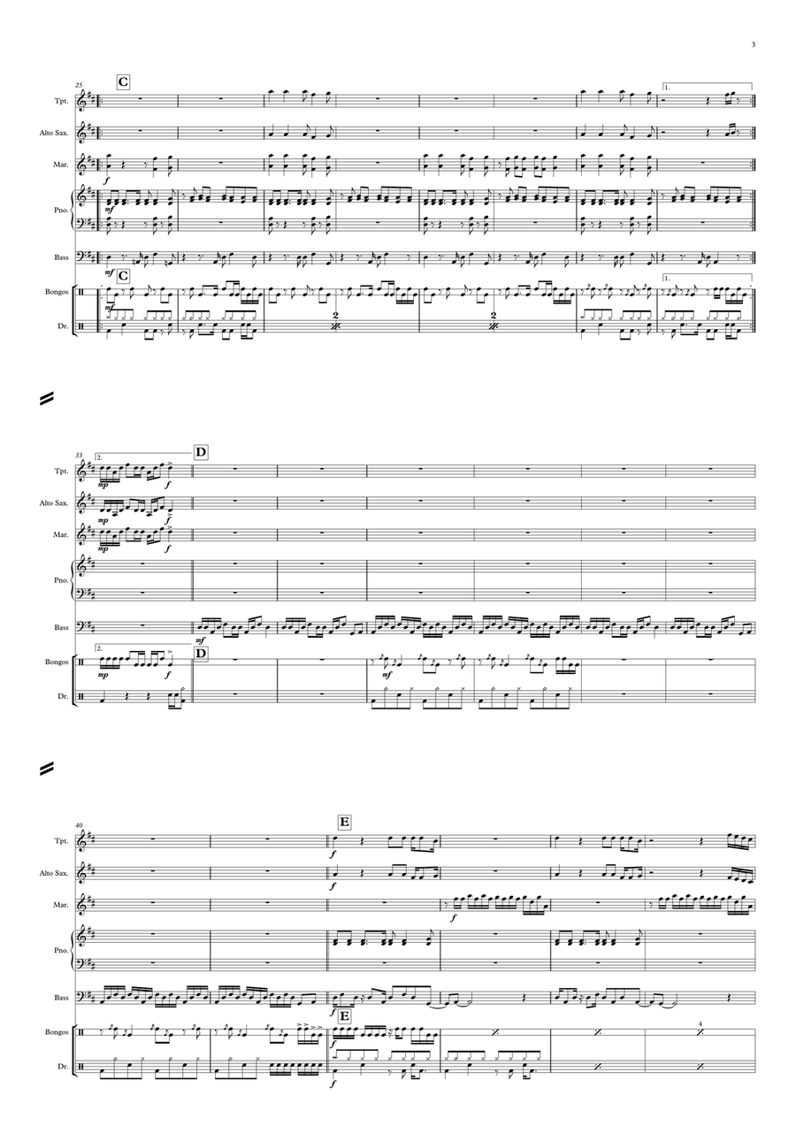DrumStyle Funk Jazz Ensemble scores gallery preview page 3