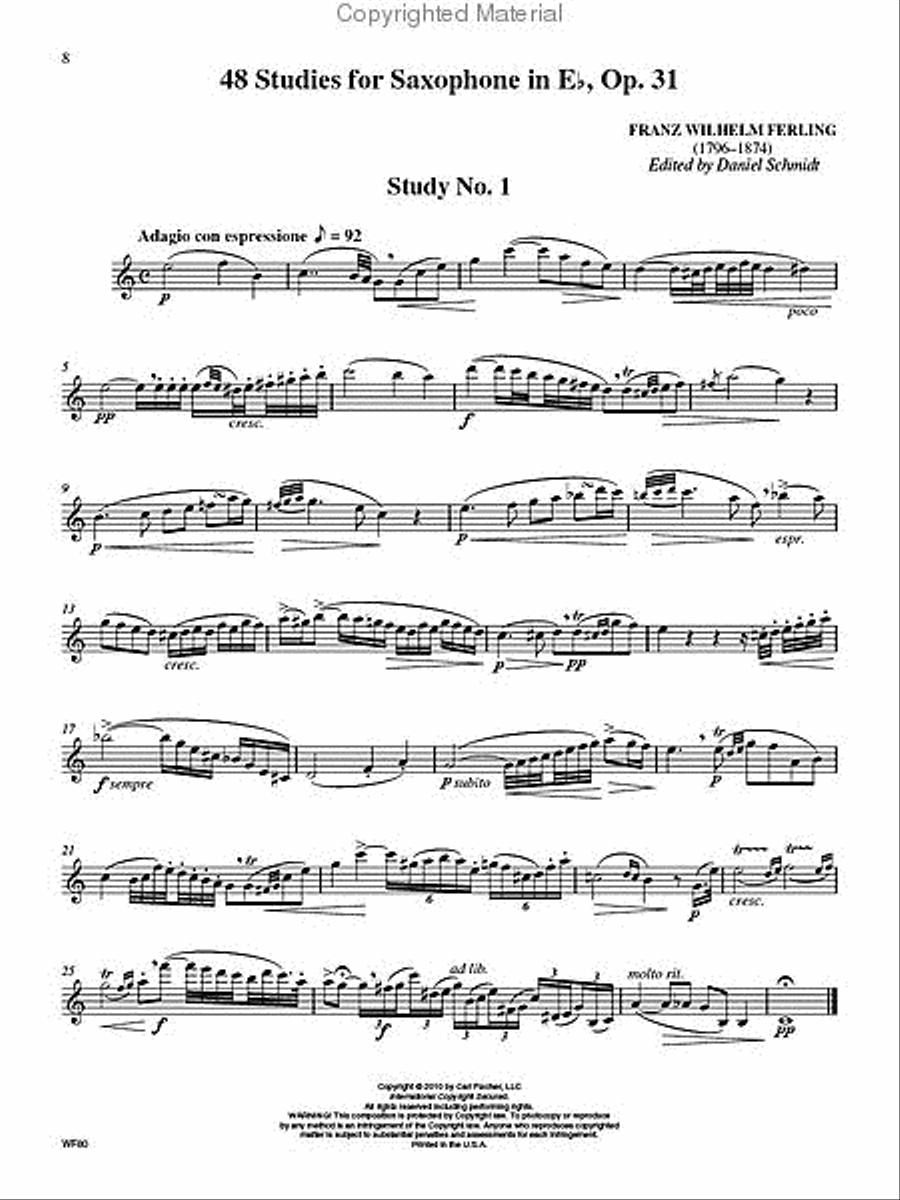 48 Studies for Alto Saxophone in Eb, Op. 31 Alto Saxophone scores gallery preview page 2