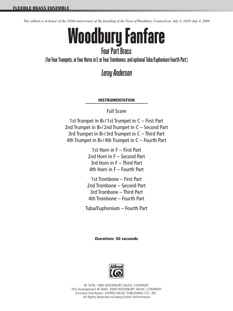 Woodbury Fanfare: Score