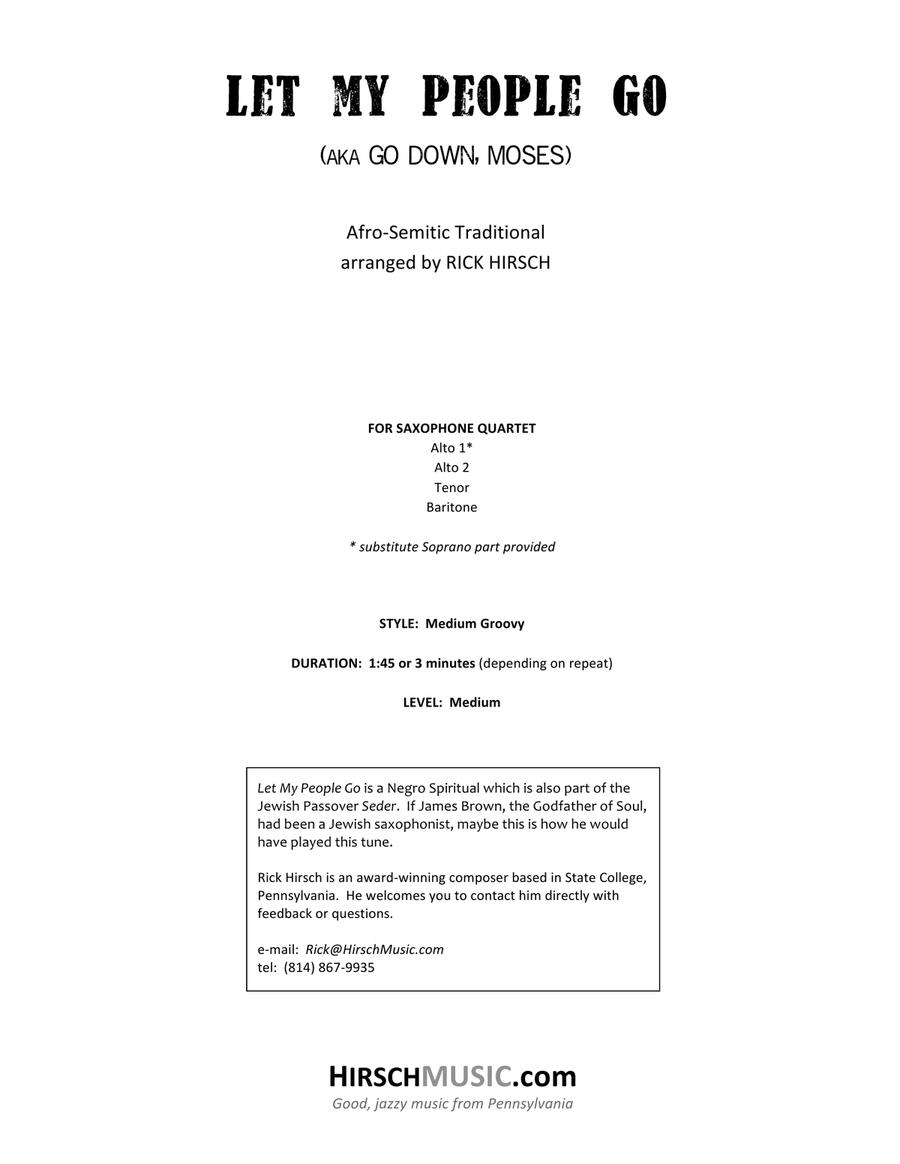 Let My People Go Woodwind Quartet scores gallery preview page 1