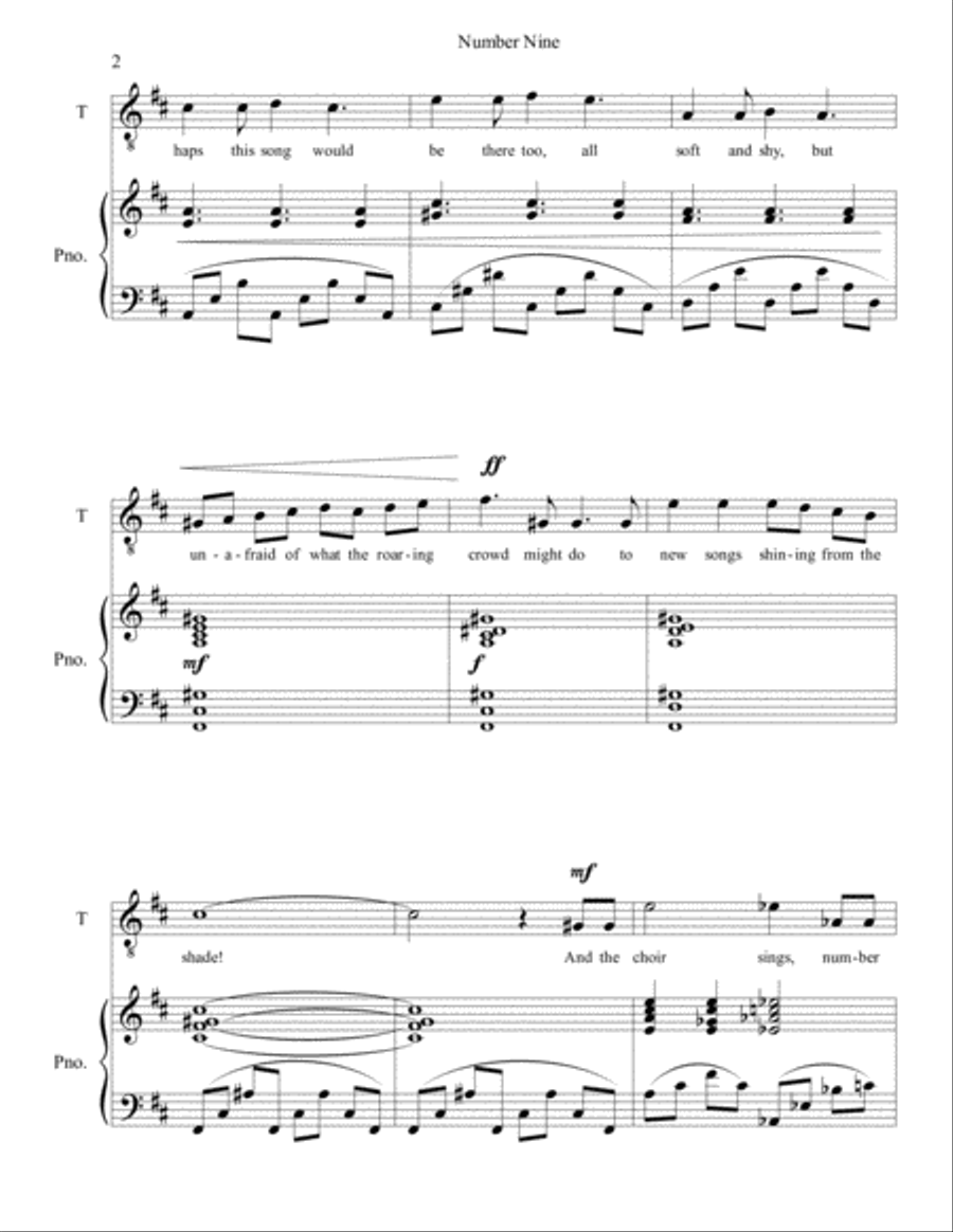 Number Nine Tenor Voice scores gallery preview page 2