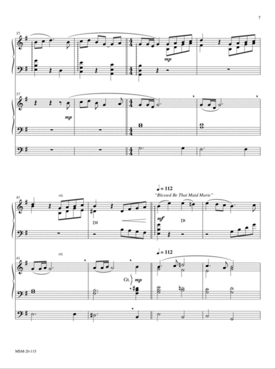 Christmas Carol Trilogy Harp scores gallery preview page 6