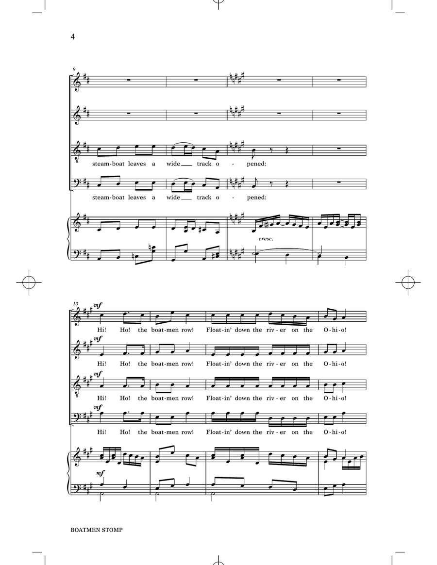 Boatmen Stomp 4-Part scores gallery preview page 2